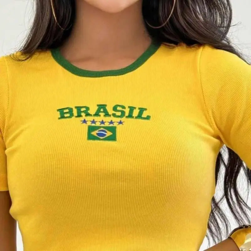 Cropped Ribana Canelada - Brasil