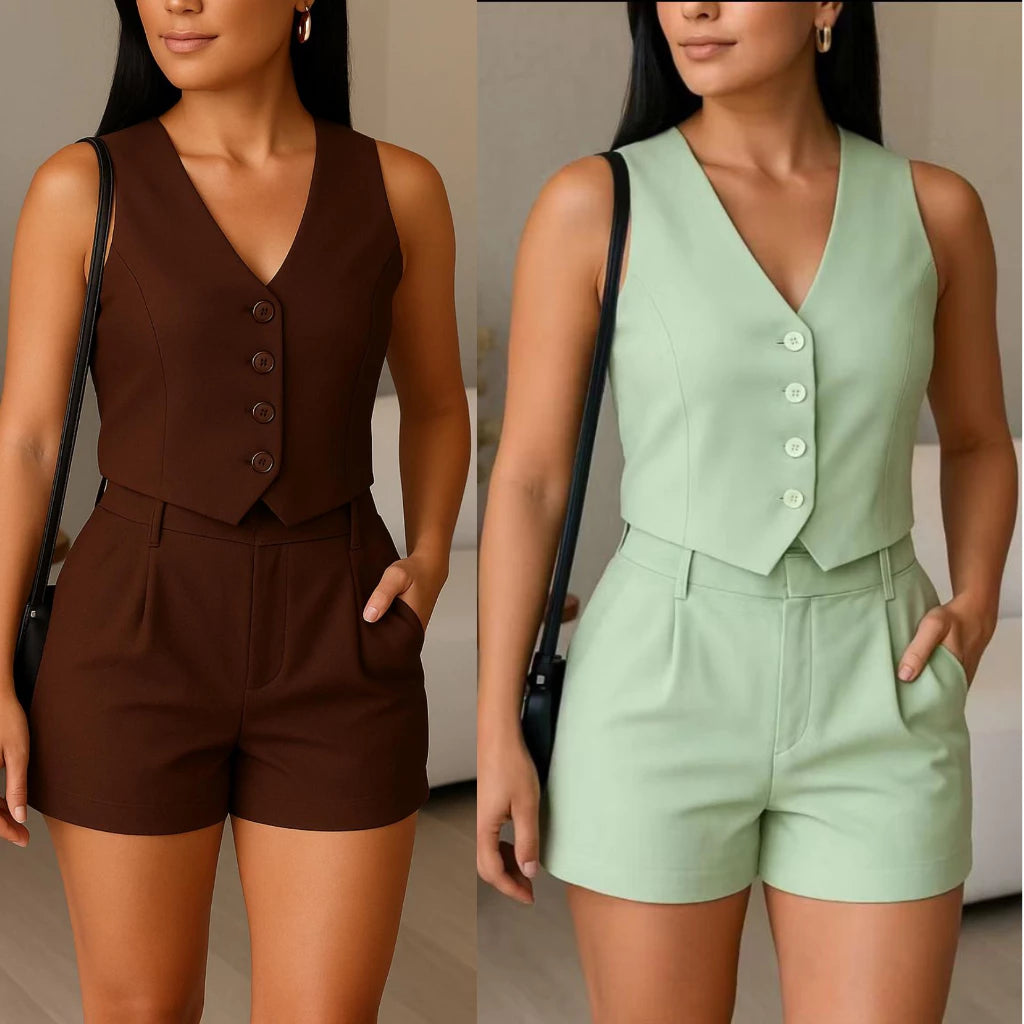 CONJUNTO COLETE + SHORTS