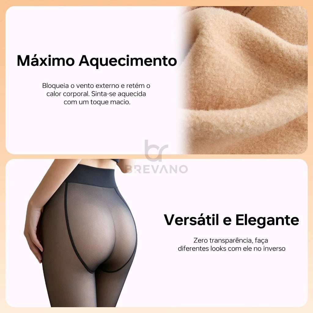 Meia Calça Inverno - Forro Aveludado - Serve Até 100kg