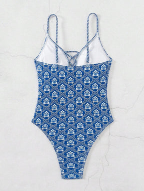 Maiô Floral com Amarração