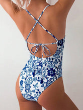 Maiô Floral Marinho