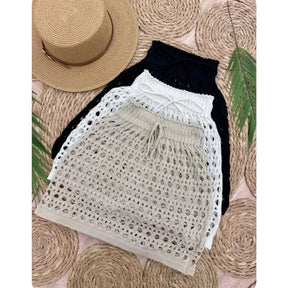 Saída de Praia Saia - Crochê Tricot