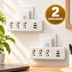 PowerHub 6™ – Adaptador 6 em 1 com USB e USB-C