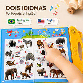Livro Interativo Bilíngue Português Inglês + 48 CANETAS DE BRINDE