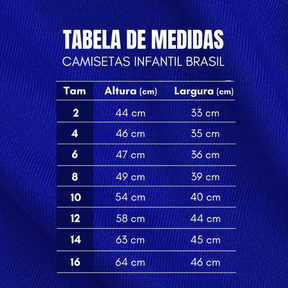 Camiseta do Brasil Infantil - Personalizada                                                                                         (COMPRE 2 E PAGUE MENOS)