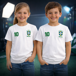 Camiseta do Brasil Infantil - Personalizada                                                                                         (COMPRE 2 E PAGUE MENOS)