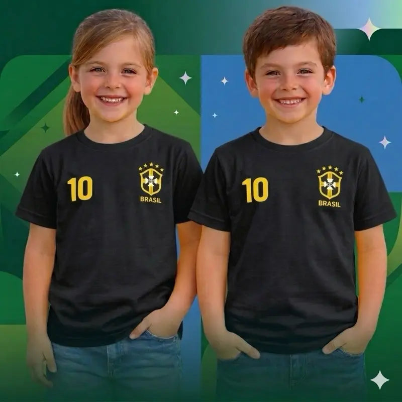 Camiseta do Brasil Infantil - Personalizada                                                                                         (COMPRE 2 E PAGUE MENOS)