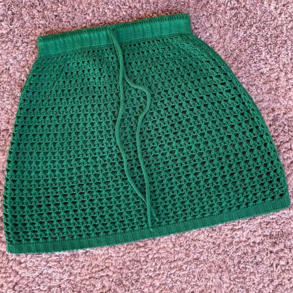 Saída de Praia Saia - Crochê Tricot