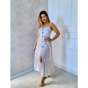 Vestido Midi Poa