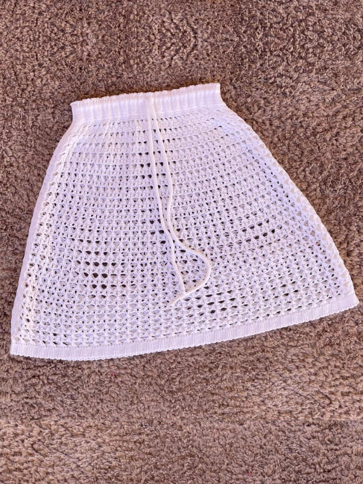 Saída de Praia Saia - Crochê Tricot