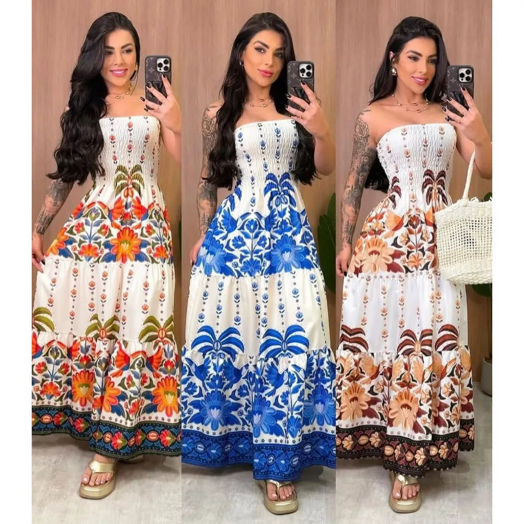 Vestido Tropical Longo