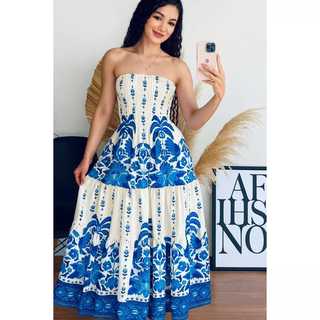 Vestido Tropical Longo