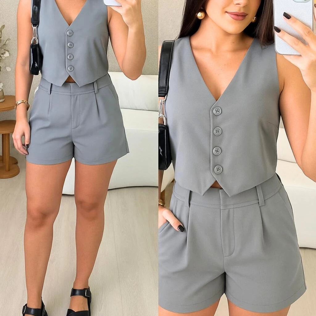 CONJUNTO COLETE + SHORTS