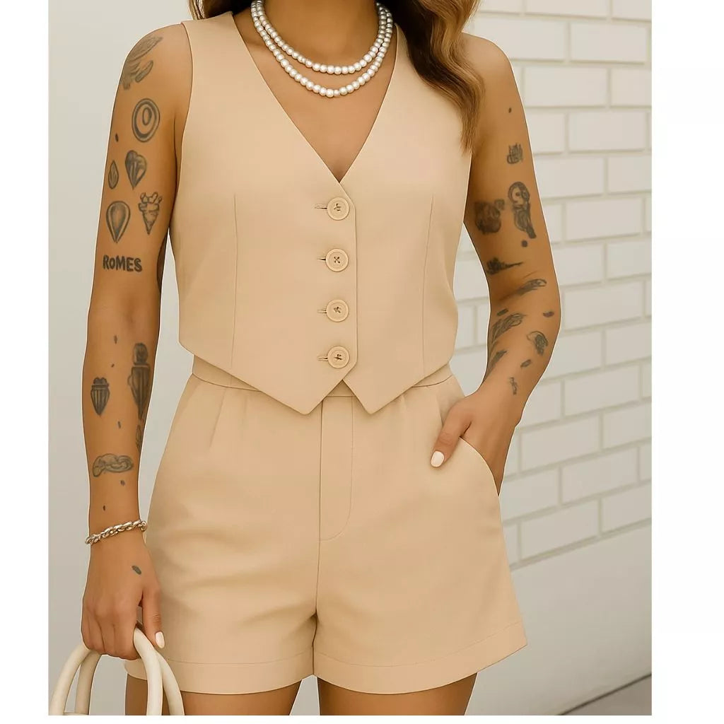 CONJUNTO COLETE + SHORTS