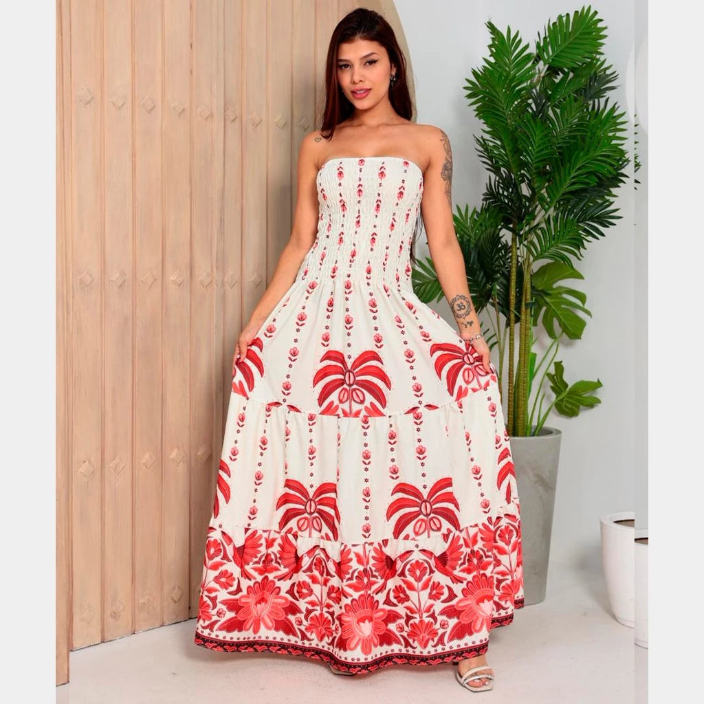 Vestido Tropical Longo