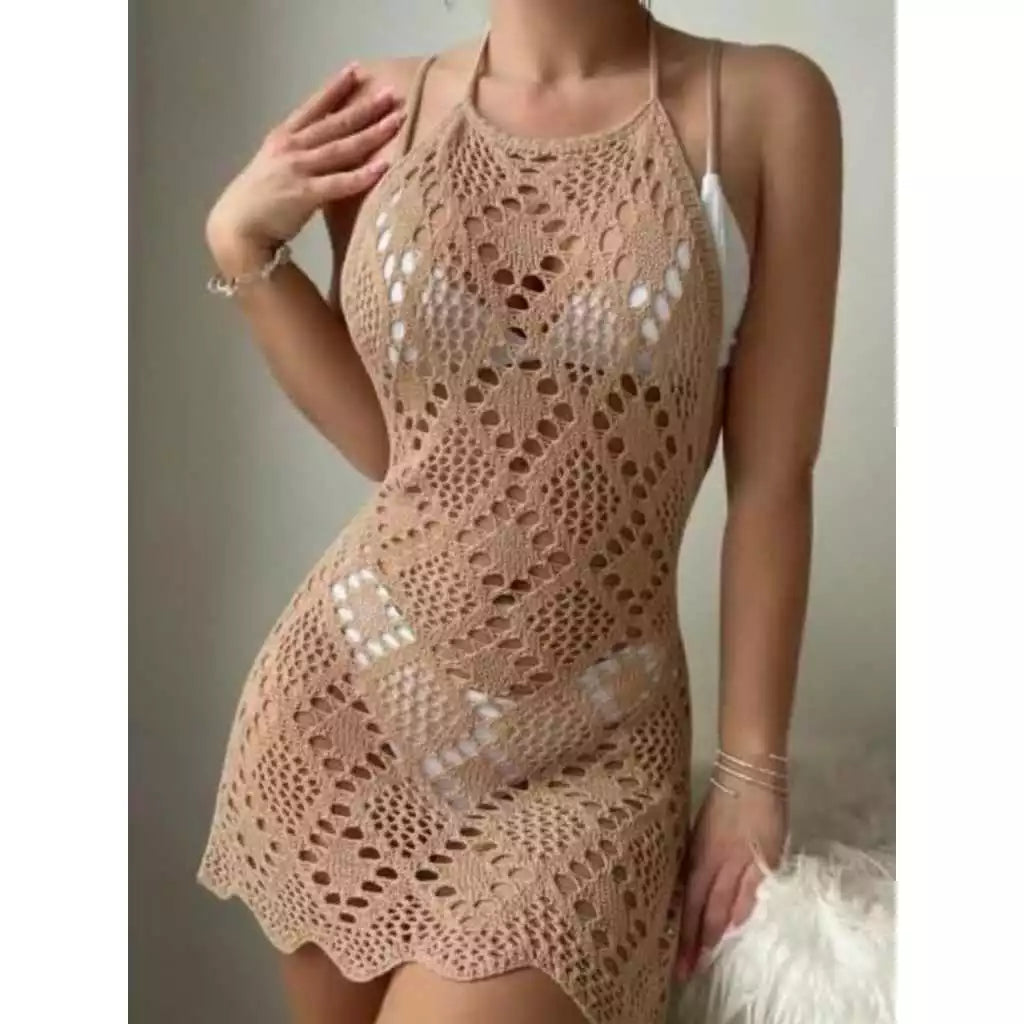SAÍDA DE PRAIA - CURTA TRICOT RENDADO LUXO❤️‍🩹