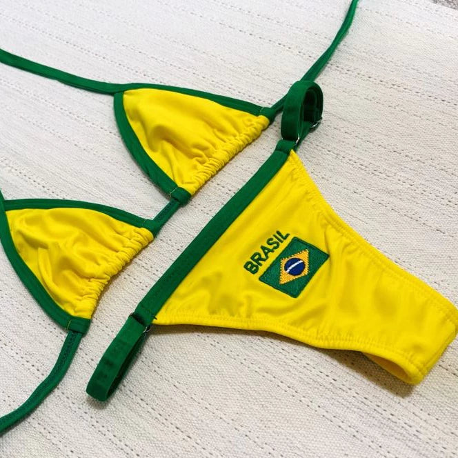 Biquíni Fita Verde Amarelo Brasil Copa