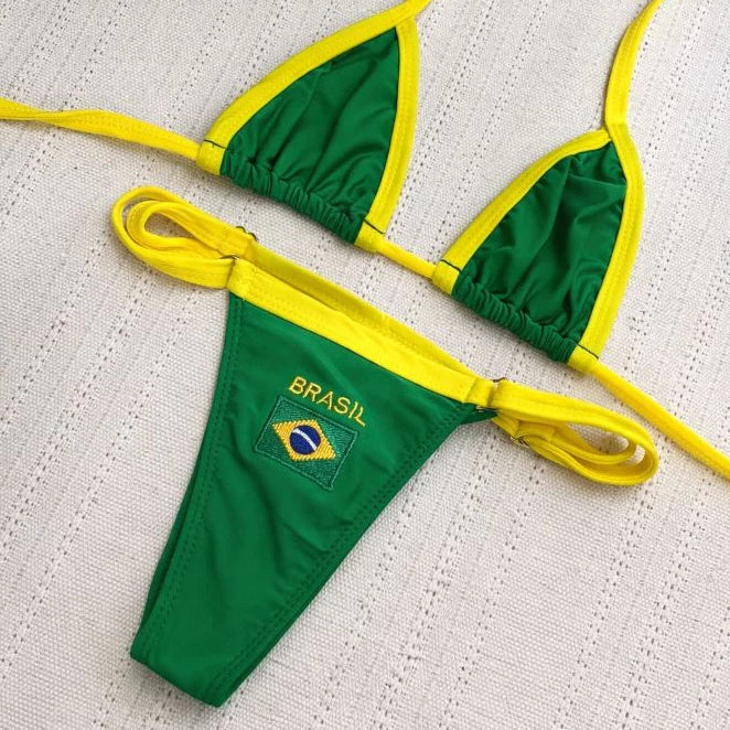 Biquíni Fita Verde Amarelo Brasil Copa