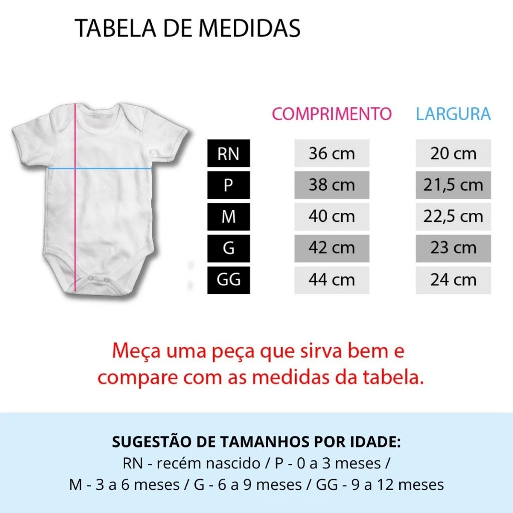 BODY BEBÊ - PERSONALIZADO NOME E NÚMERO