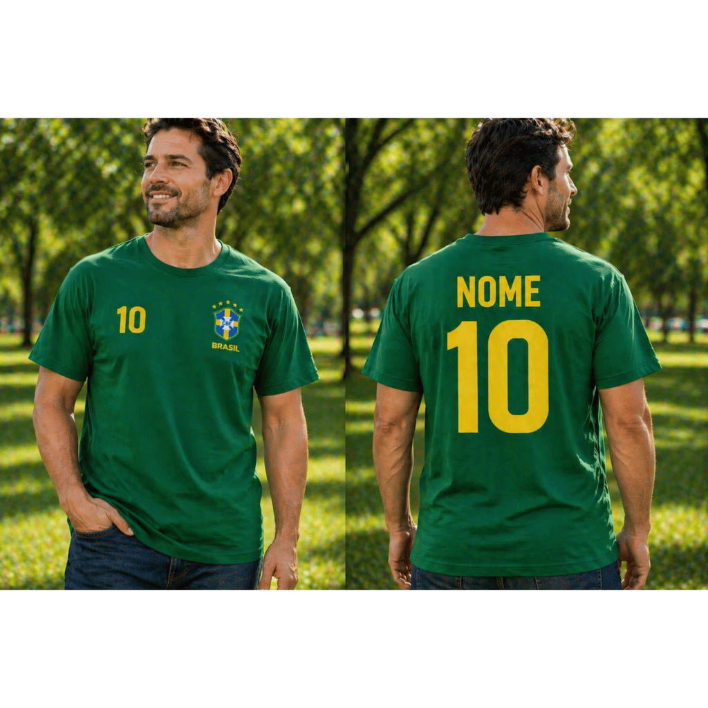Camiseta Brasil Masculina - Personalizada