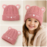 Touca Gorro Frio Inverno Infantil Forrado Orelinha Pompom