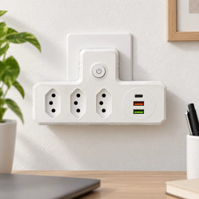 PowerHub 6™ – Adaptador 6 em 1 com USB e USB-C