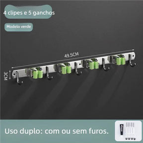Suporte Inox Multiuso de Parede - Organize sua Cozinha!