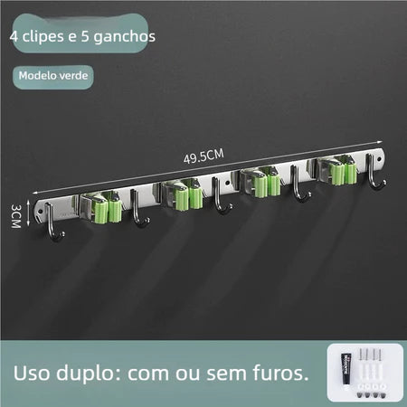 Suporte Inox Multiuso de Parede - Organize sua Cozinha!
