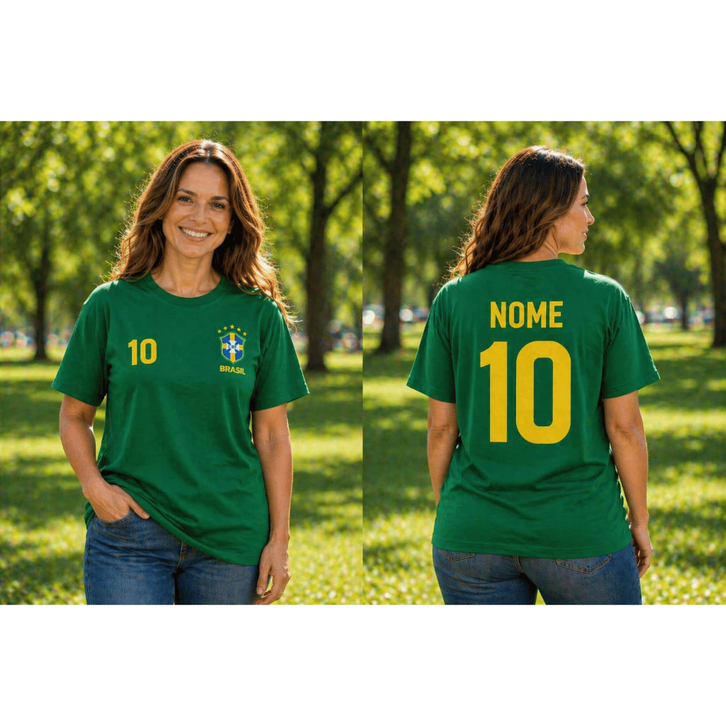 Camiseta Brasil feminina  - Personalizada