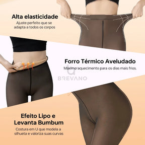 Meia Calça Inverno - Forro Aveludado - Serve Até 100kg
