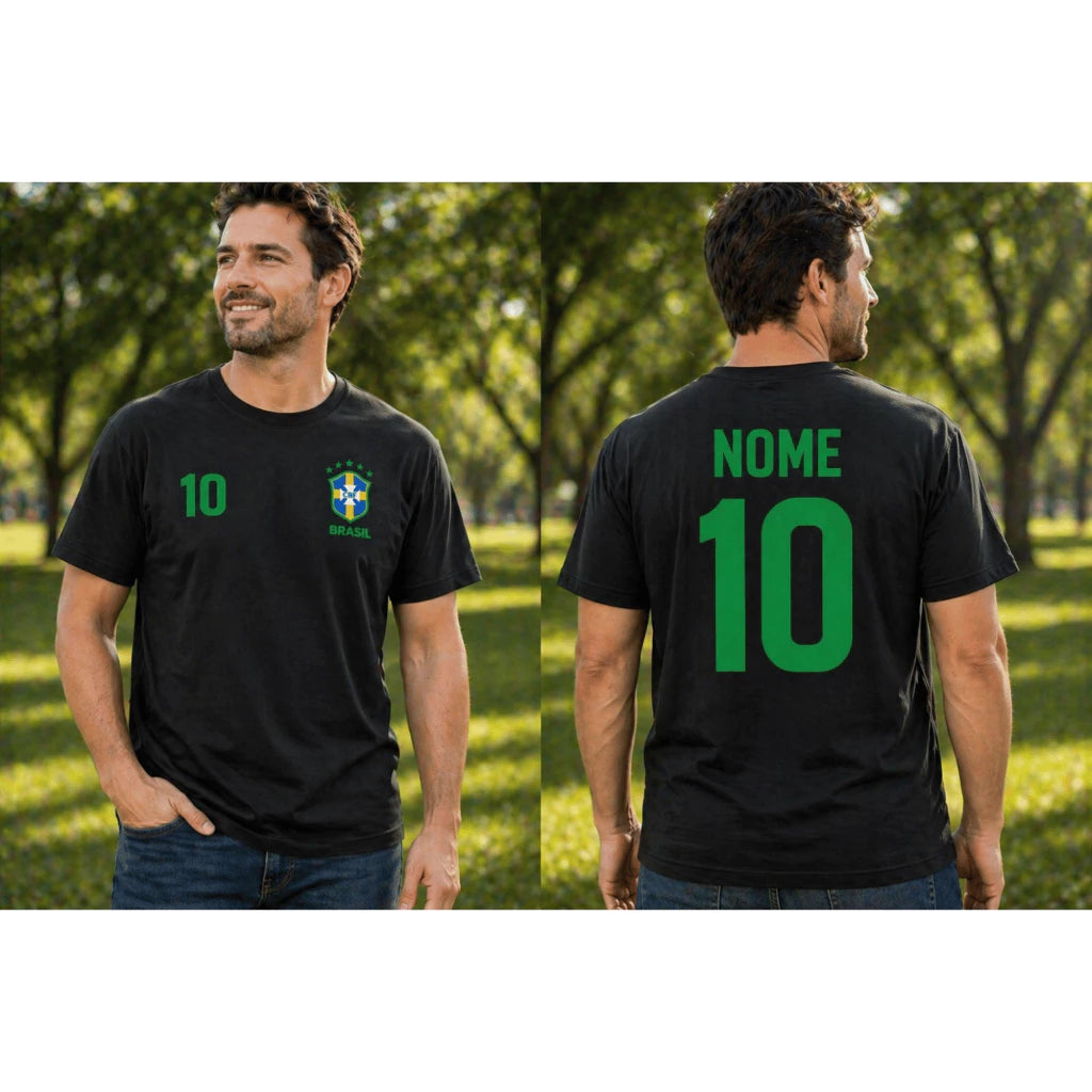 Camiseta Brasil Masculina - Personalizada