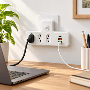 PowerHub 6™ – Adaptador 6 em 1 com USB e USB-C