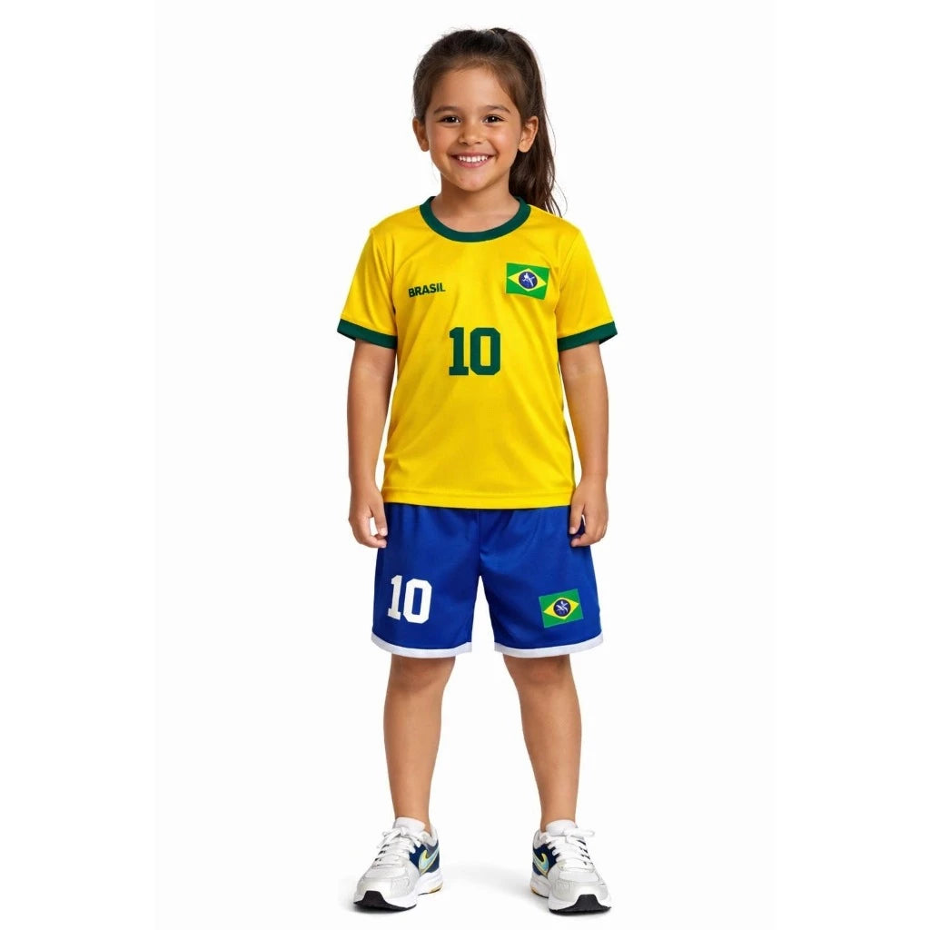 Conjunto seleção brasileira infantil - OBSERVAÇÃO: NÃO PERSONALIZÁVEL!!