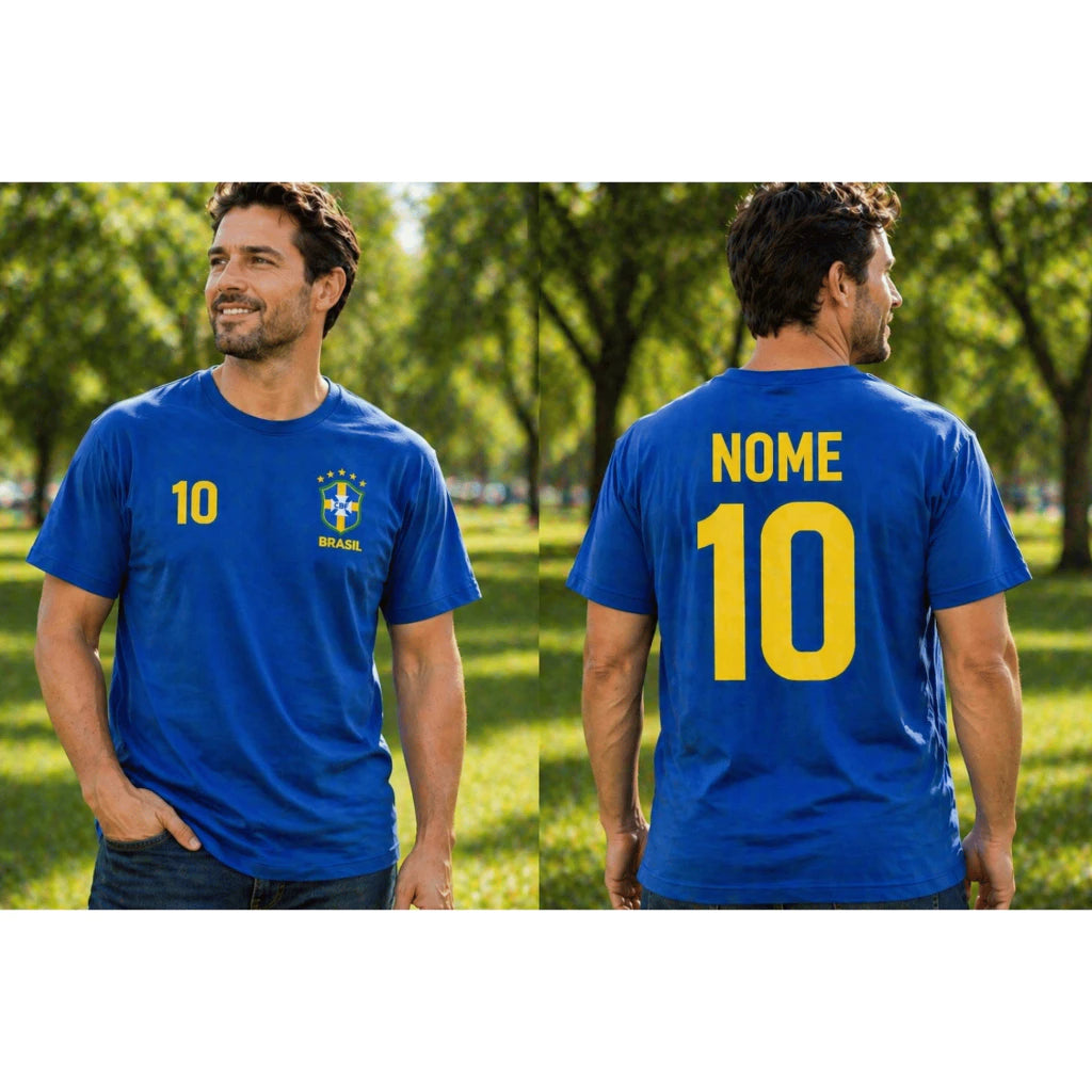 Camiseta Brasil Masculina - Personalizada