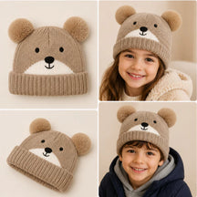 Touca Gorro Frio Inverno Infantil Forrado Orelinha Pompom