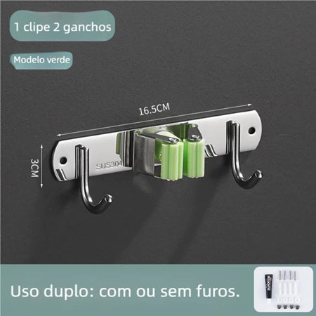 Suporte Inox Multiuso de Parede - Organize sua Cozinha!