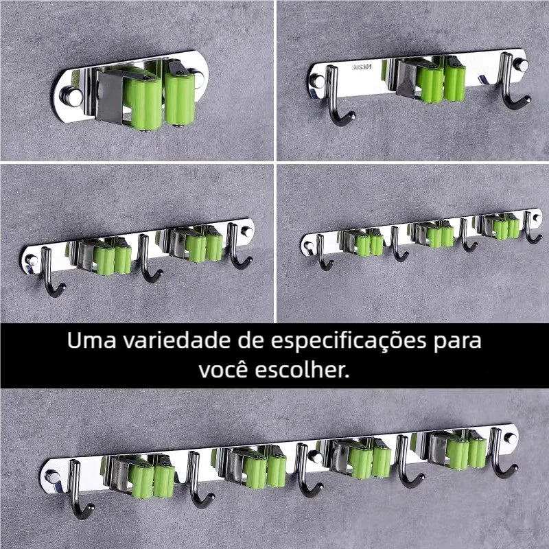 Suporte Inox Multiuso de Parede - Organize sua Cozinha!