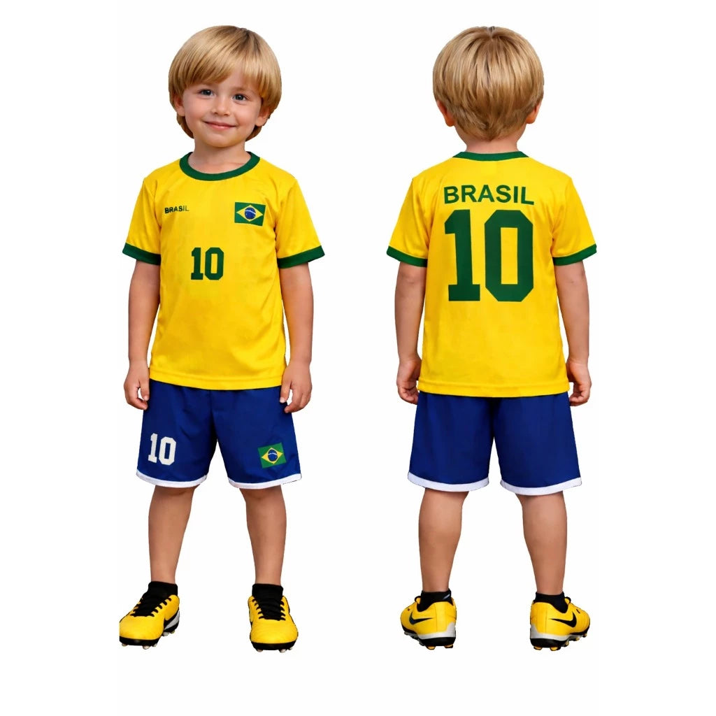 Conjunto seleção brasileira infantil - OBSERVAÇÃO: NÃO PERSONALIZÁVEL!!