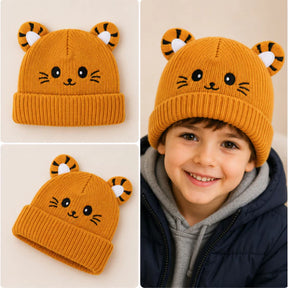 Touca Gorro Frio Inverno Infantil Forrado Orelinha Pompom