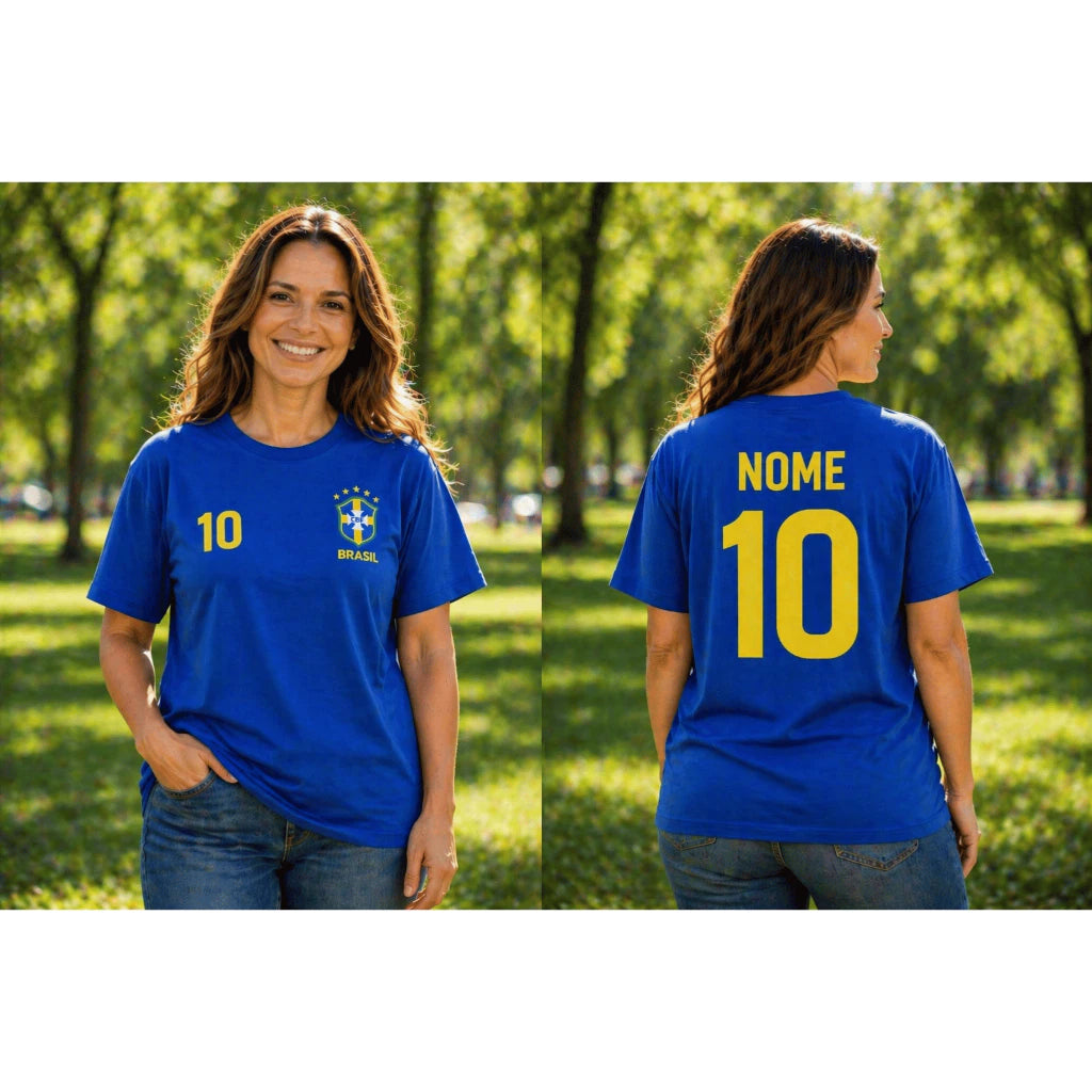 Camiseta Brasil feminina  - Personalizada