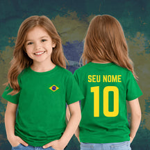 Camiseta do Brasil Infantil - Personalizada                                                                                         (COMPRE 2 E PAGUE MENOS)