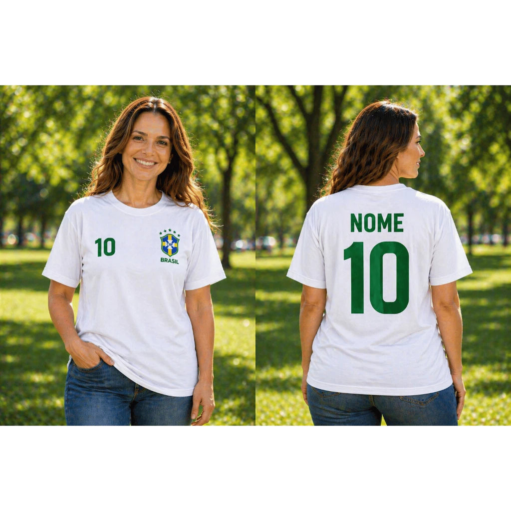 Camiseta Brasil feminina  - Personalizada