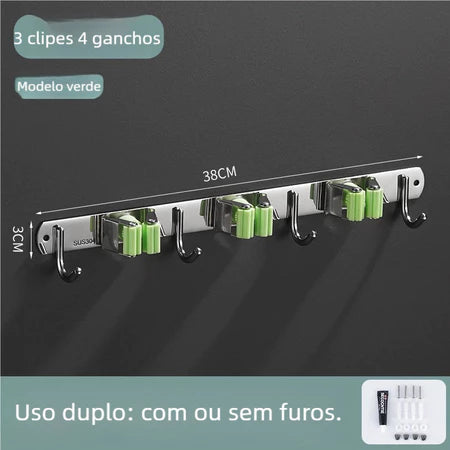 Suporte Inox Multiuso de Parede - Organize sua Cozinha!