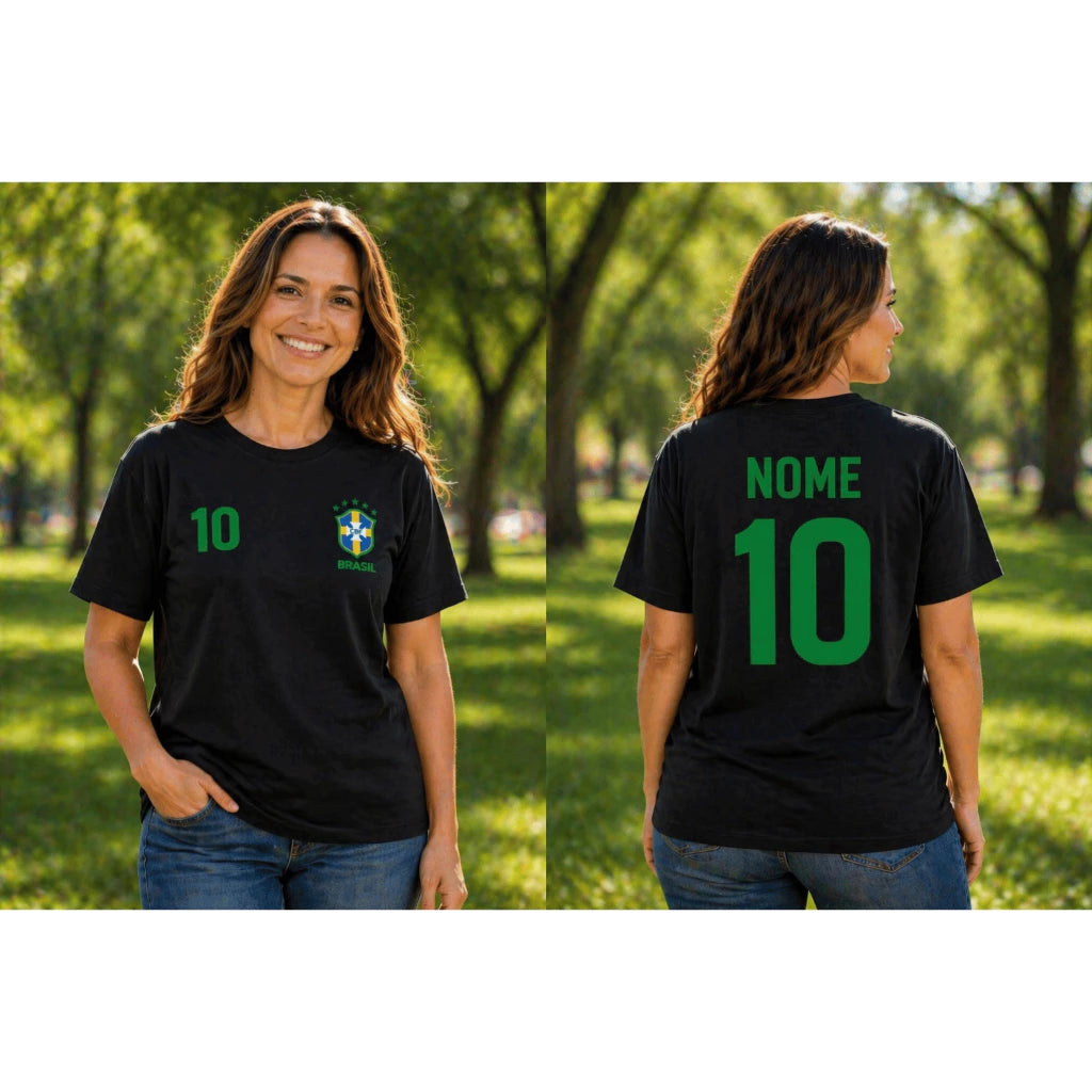 Camiseta Brasil feminina  - Personalizada