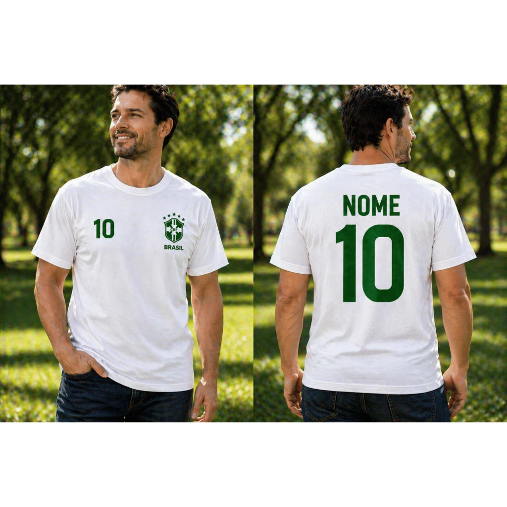 Camiseta Brasil Masculina - Personalizada