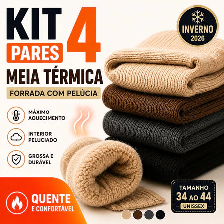 kit de Meias forradas grossas - peluciada