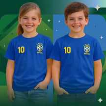 Camiseta do Brasil Infantil - Personalizada                                                                                         (COMPRE 2 E PAGUE MENOS)