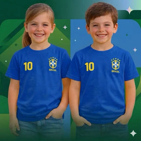 Camiseta do Brasil Infantil - Personalizada                                                                                         (COMPRE 2 E PAGUE MENOS)