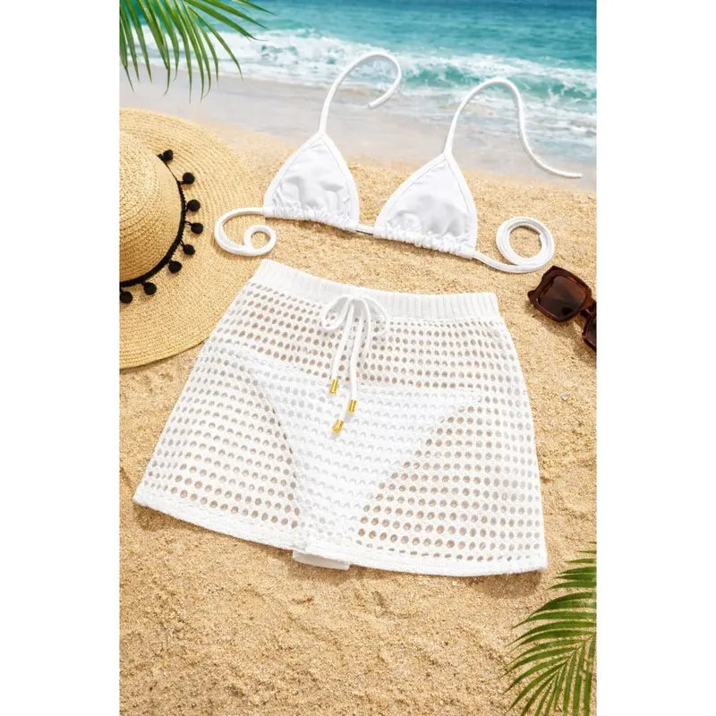Saída de Praia Saia - Crochê Tricot