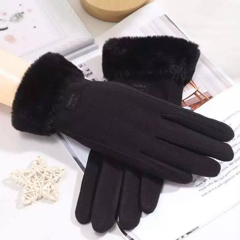 Luvas de inverno de veludo - Tela sensível ao toque
